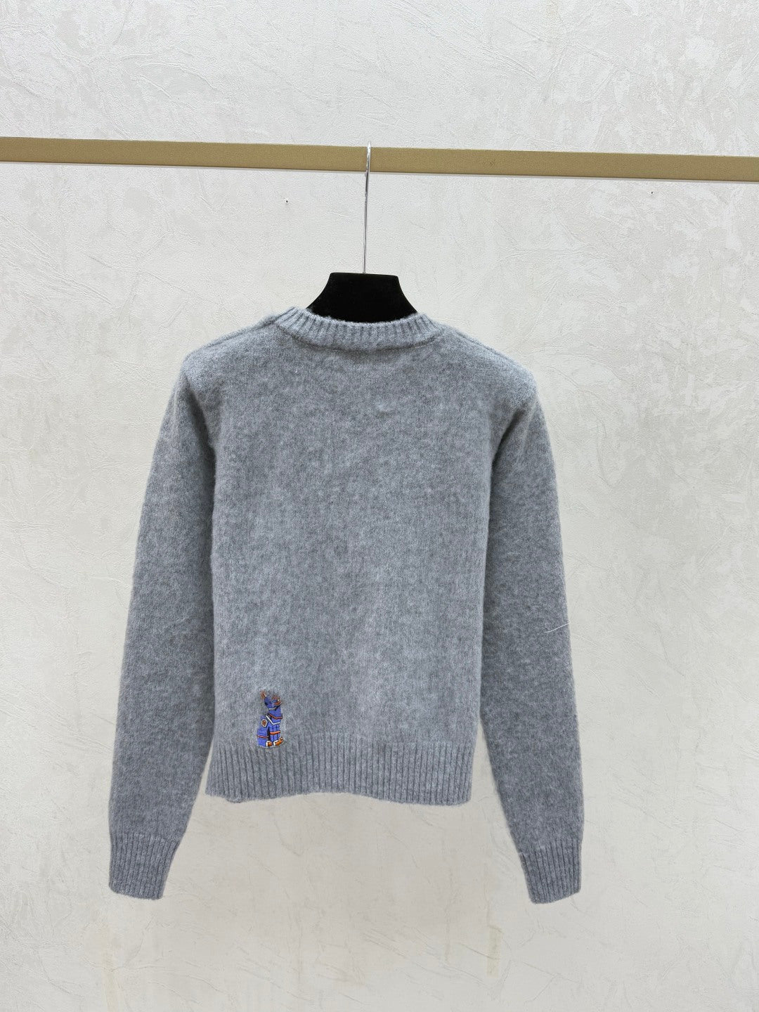 Loewe 2025 Round Neck Embroidered Logo Sweater Wool