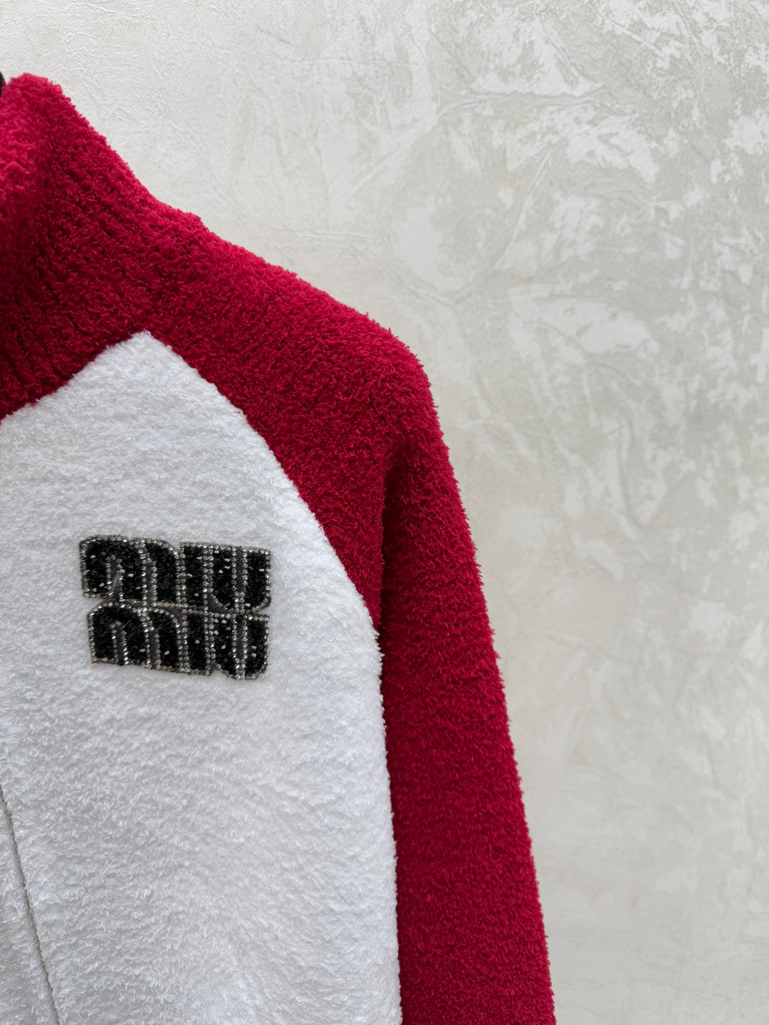 Miumiu 2025 Jacket Red and Black Wool 706677