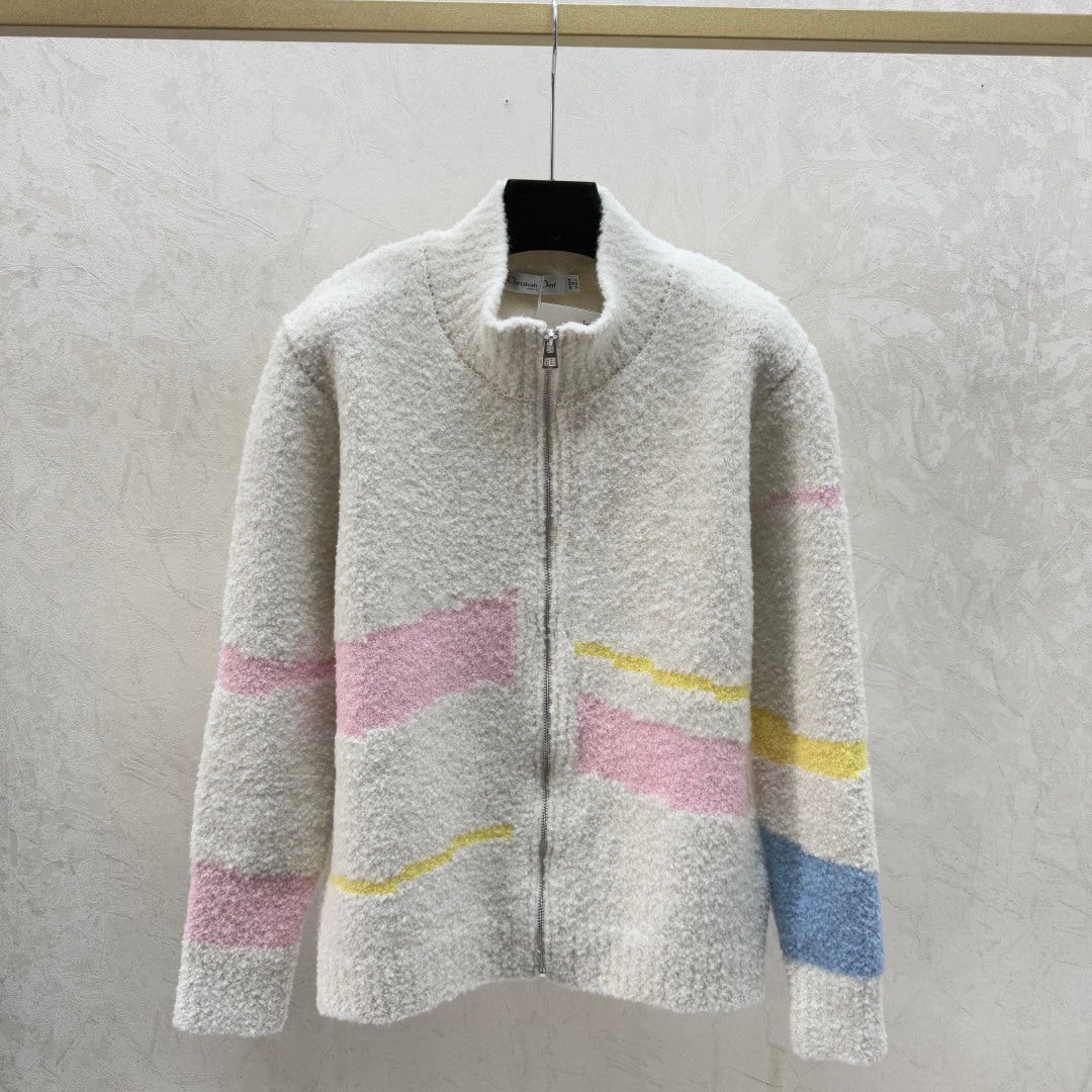 Dior 2025 Jacket White mix Colors Wool