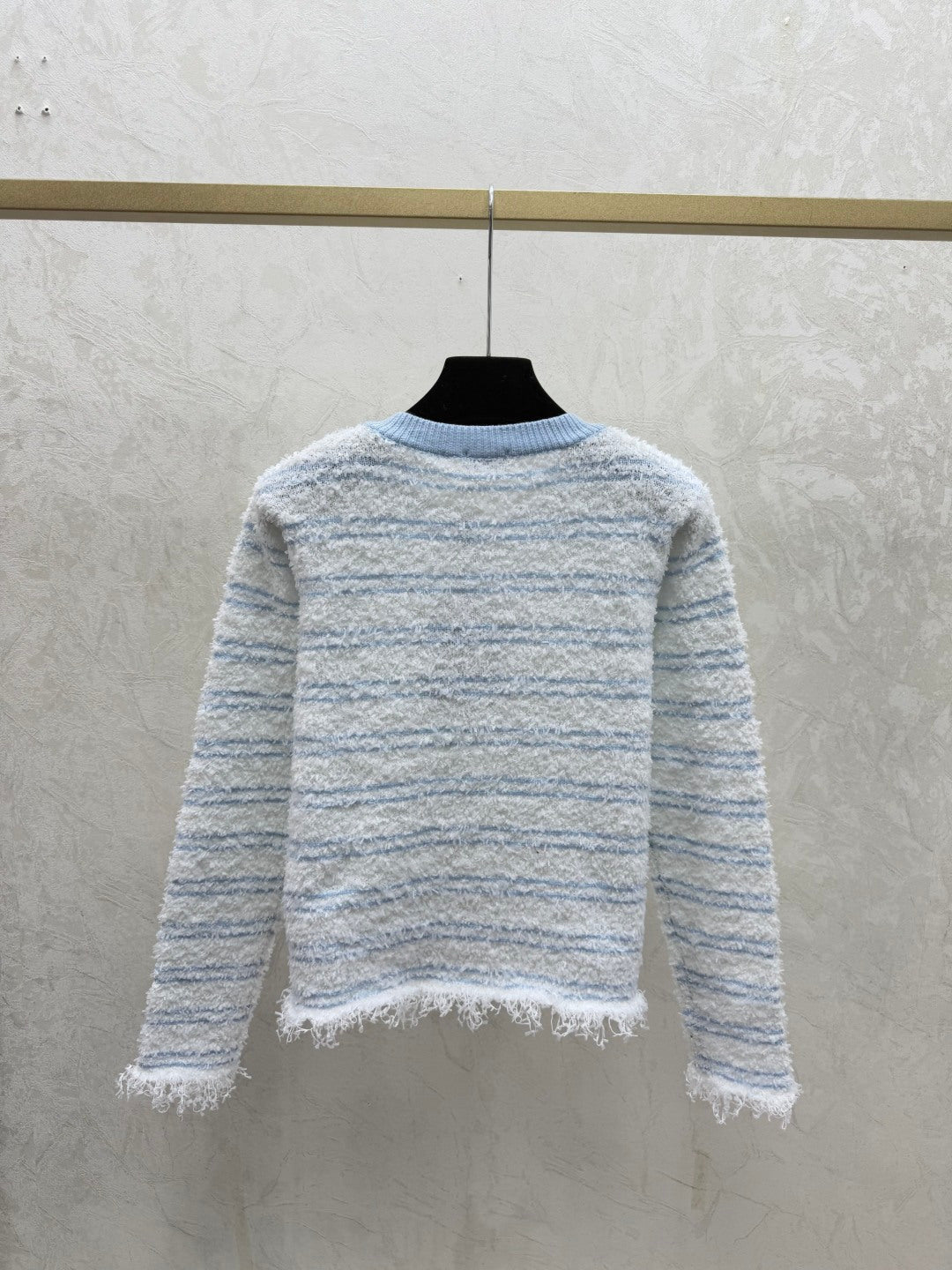 Chanel 2025 Knitted Crew Neck Cardigan Wool Polyester 734785