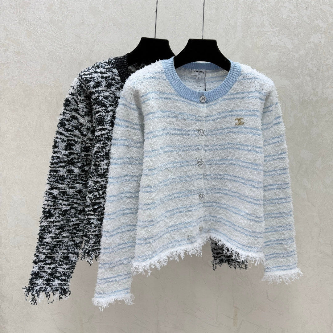 Chanel 2025 Knitted Crew Neck Cardigan Wool Polyester 734785