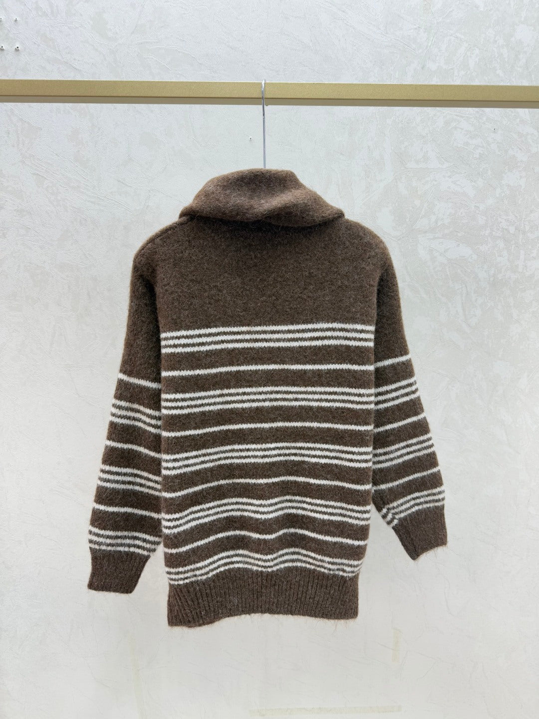 Chanel 2025 Striped Sweater Wool Mohair 734809