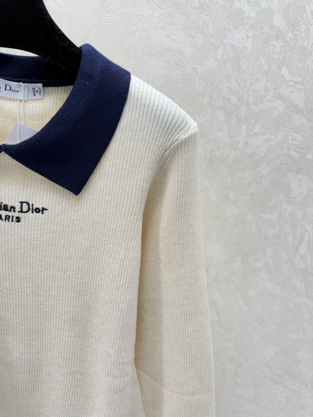 Dior 2025 Knitted Collared Long-sleeved Sweater Wool