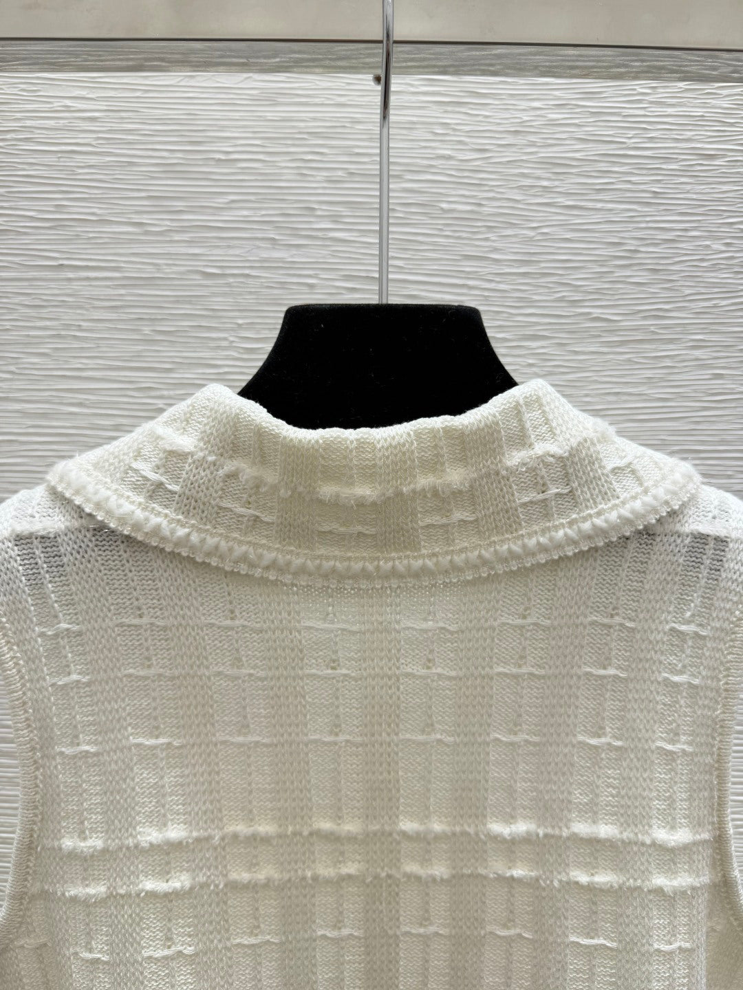 Chanel 2026 Knitted Vest Dress White Cotton 731303