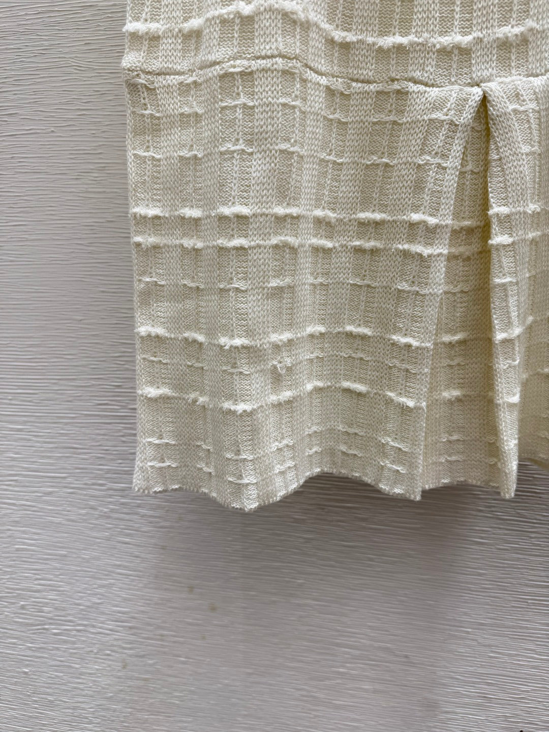 Chanel 2026 Knitted Vest Dress White Cotton 731303
