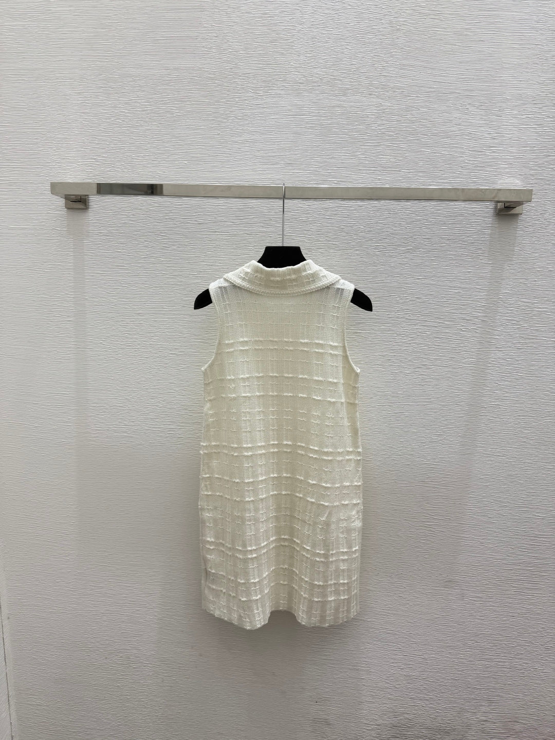 Chanel 2026 Knitted Vest Dress White Cotton 731303