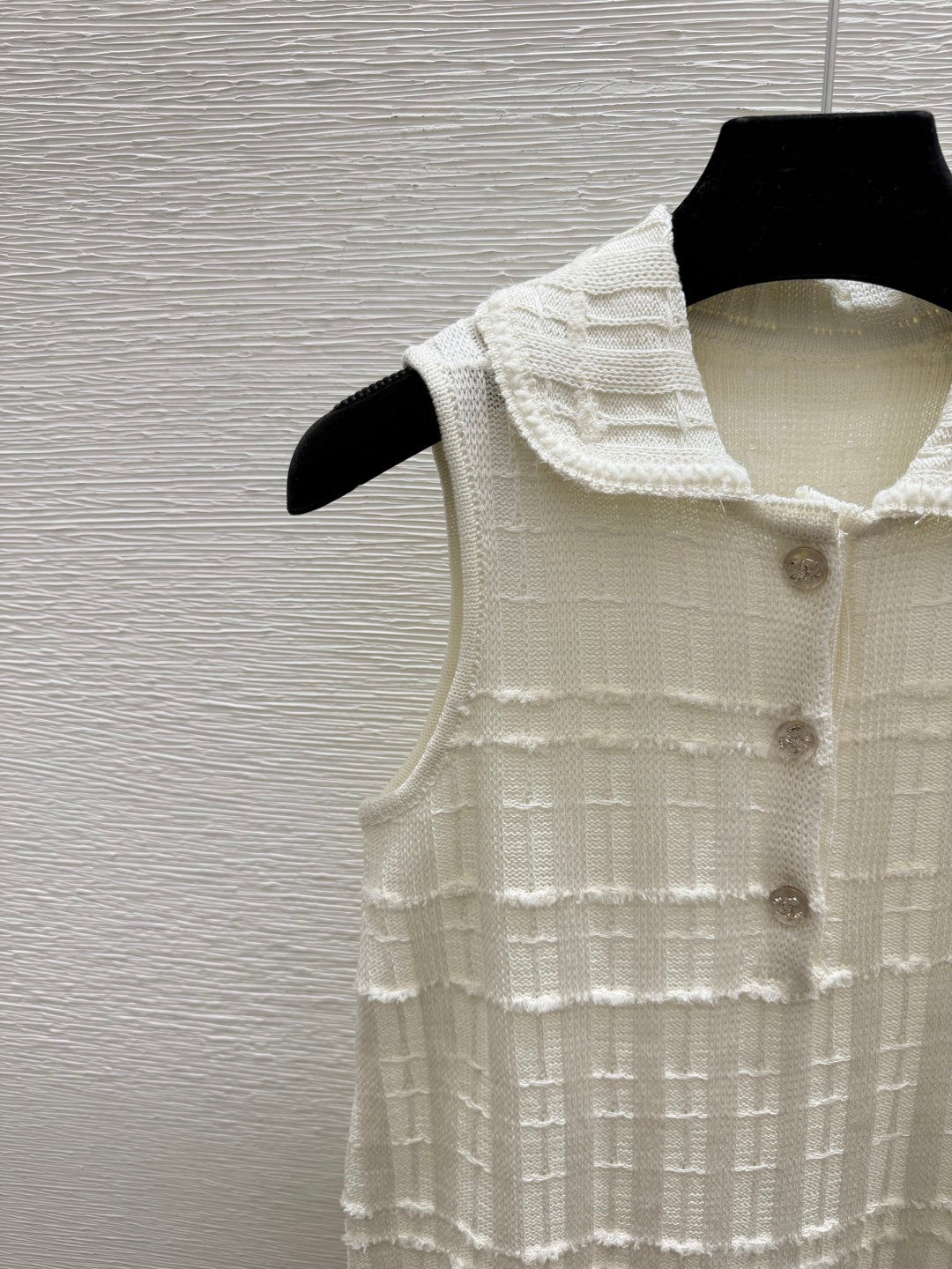 Chanel 2026 Knitted Vest Dress White Cotton 731303