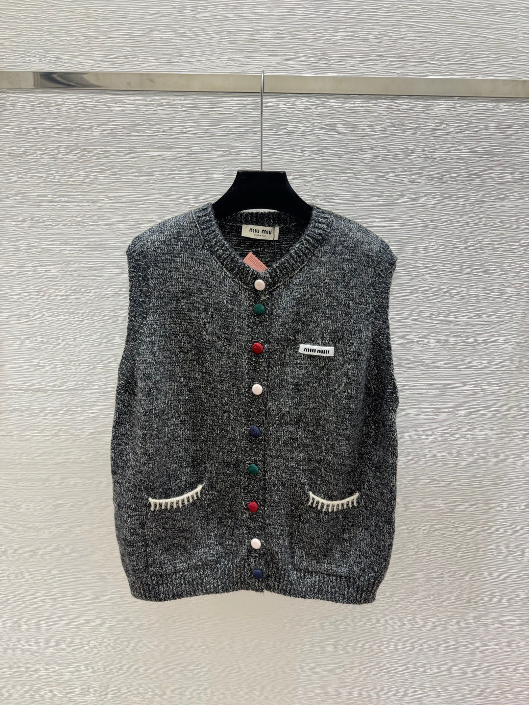 Miumiu 2026 Knitted Vest Cardigan Wool 913503