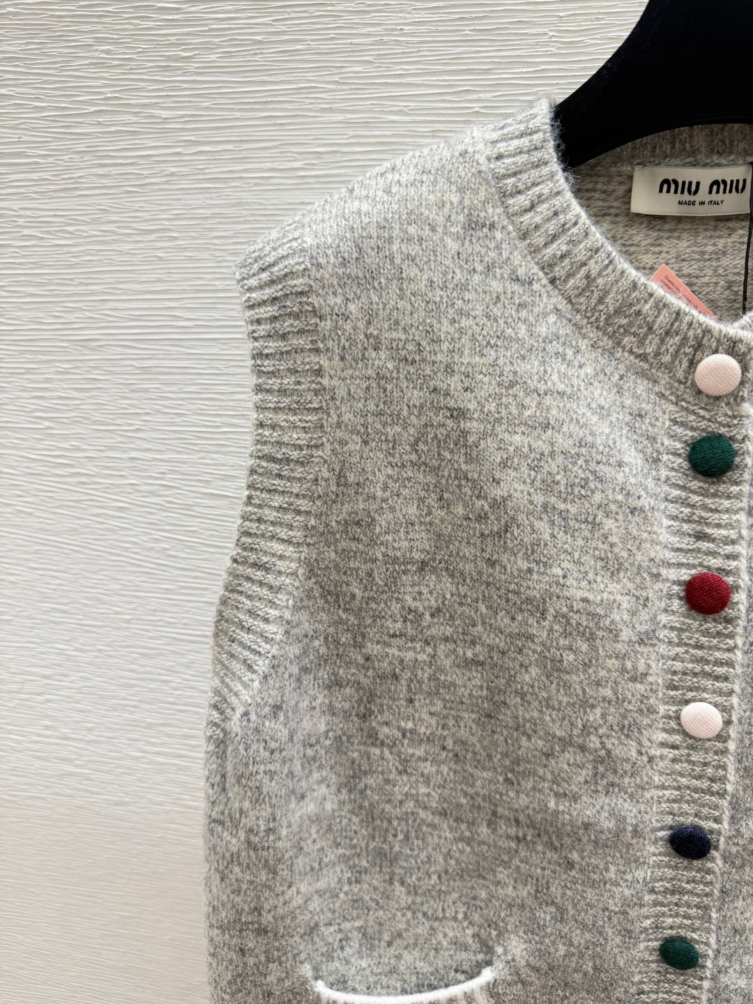 Miumiu 2026 Knitted Vest Cardigan Wool 913503