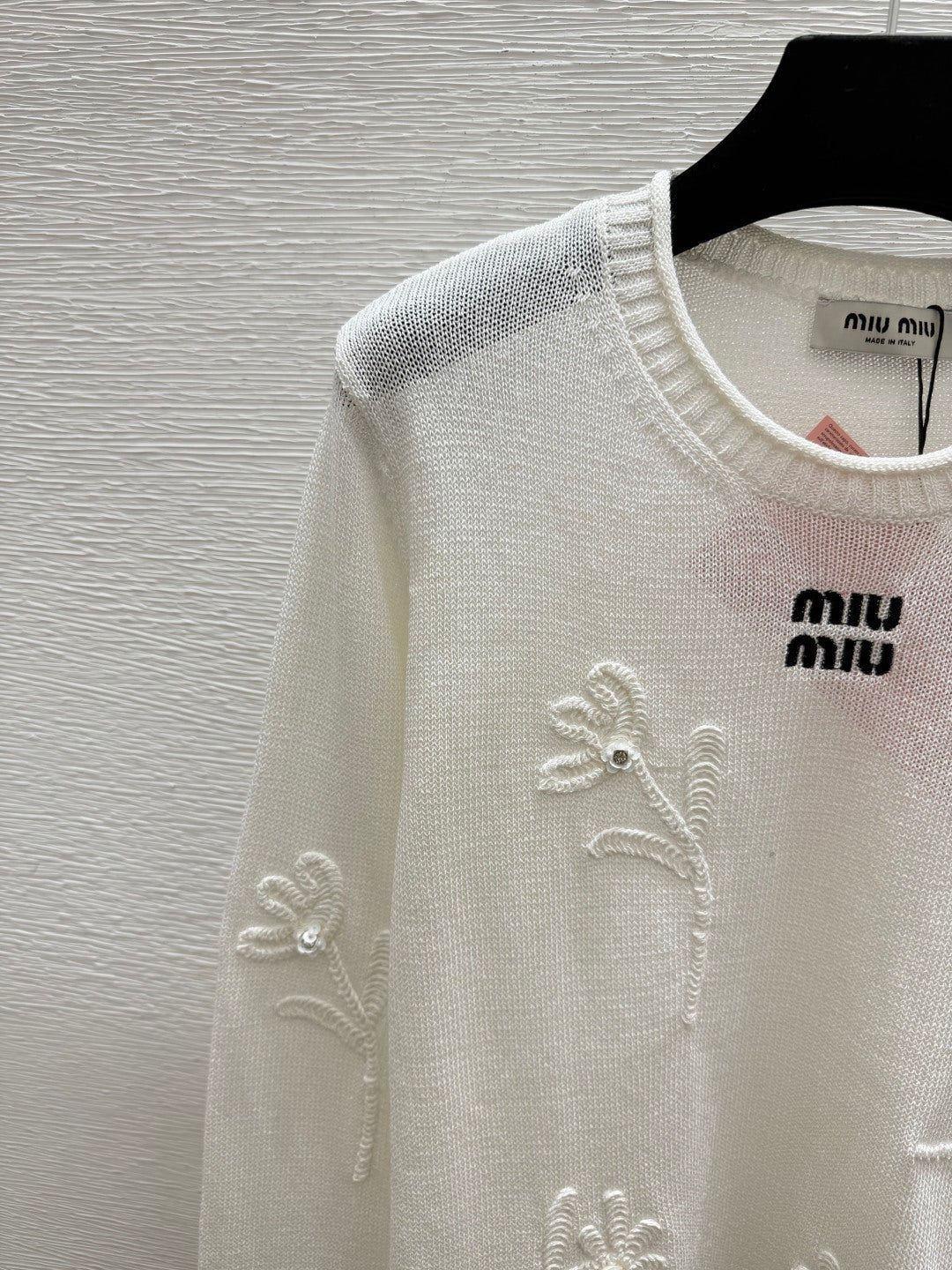 Miumiu 2026 Floral Knitted Long Sleeve Wool 913364