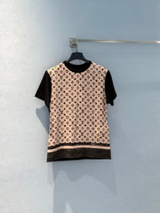 LV Flower T-shirt Light Pink Cotton