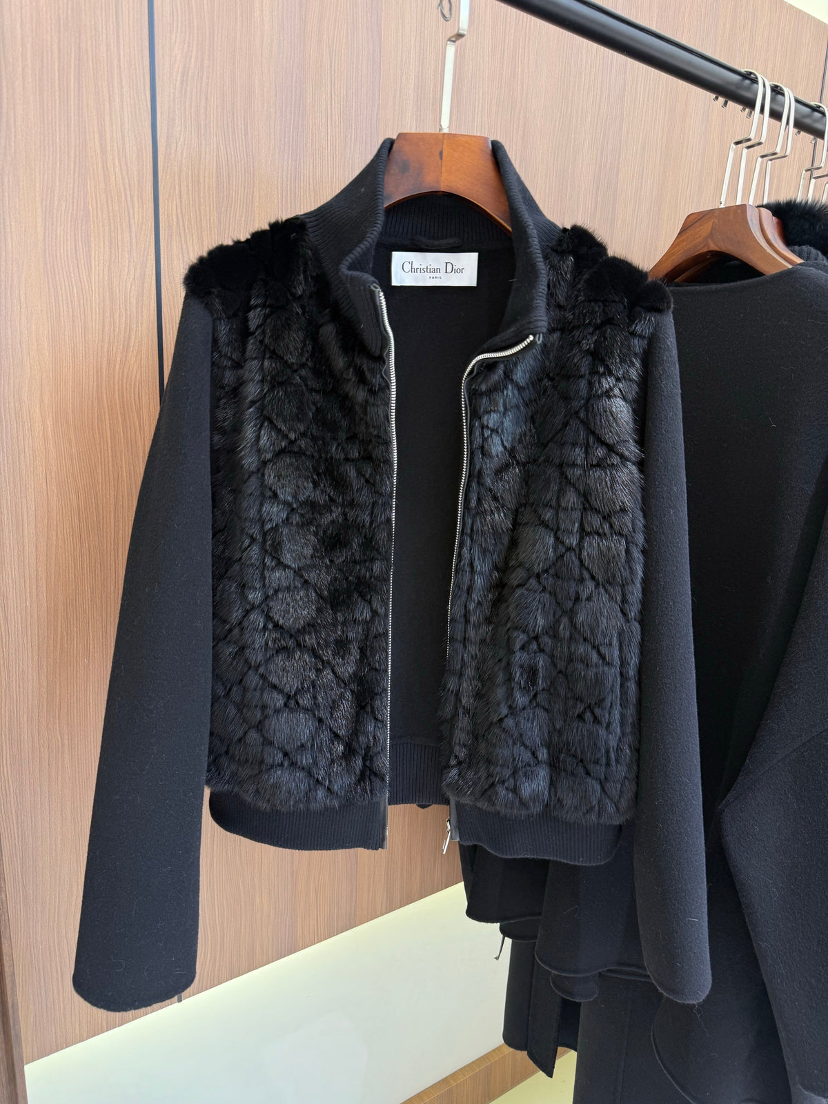 Dior 2026 Quilted Cropped Bomber Jacket Wool 444482