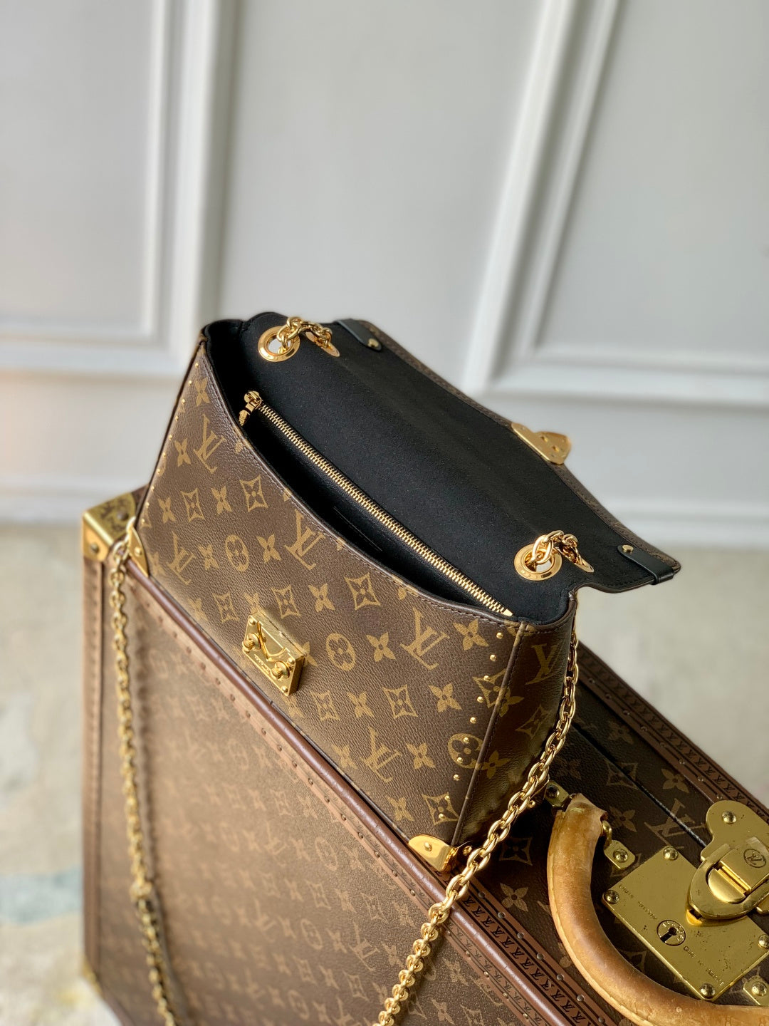 LV 2025 Trunkie 27cm Bag Brown Canvas Leather 347369