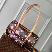 LV x TM Papillon 27cm Sakura Brown Cherry Blossom Monogram Canvas