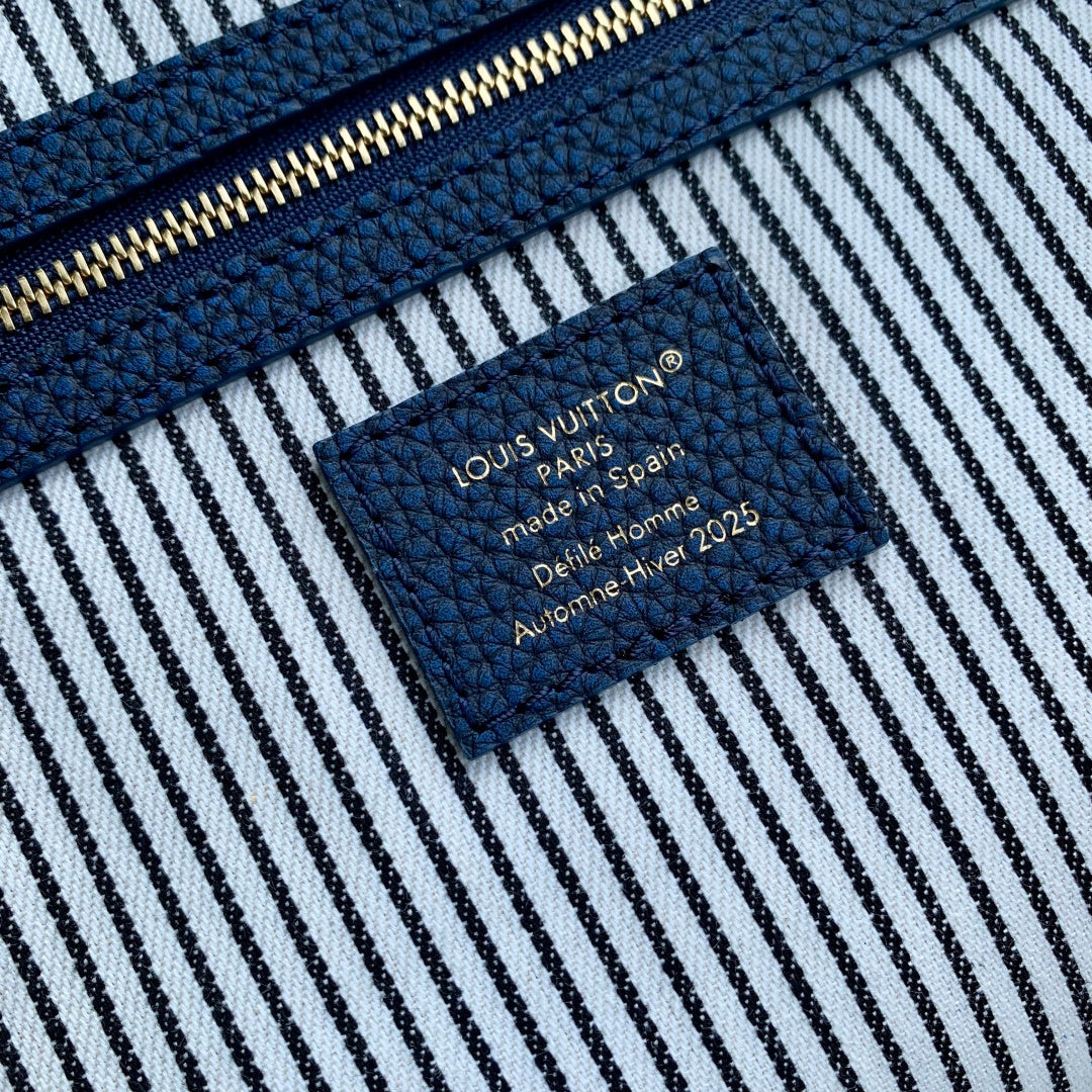 LV 2025 Keepall Bandoulière 50 Bag Blue Denim Cowhide 346569