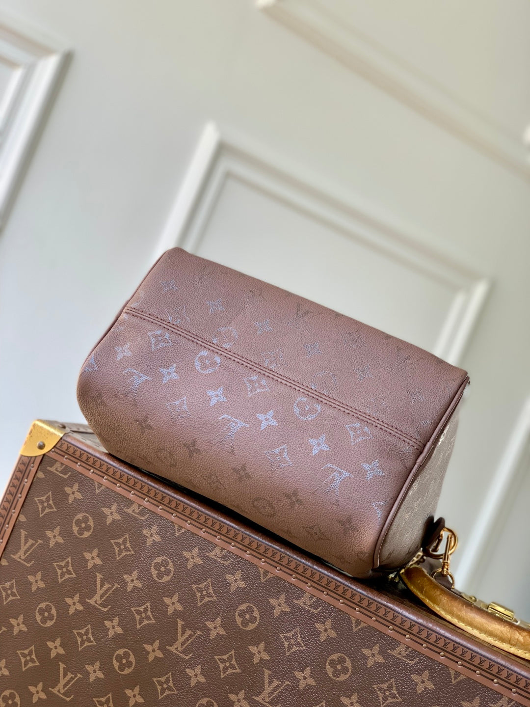 LV 2025 Speedy Bandoulière 25 Wine Red Calfskin 347094