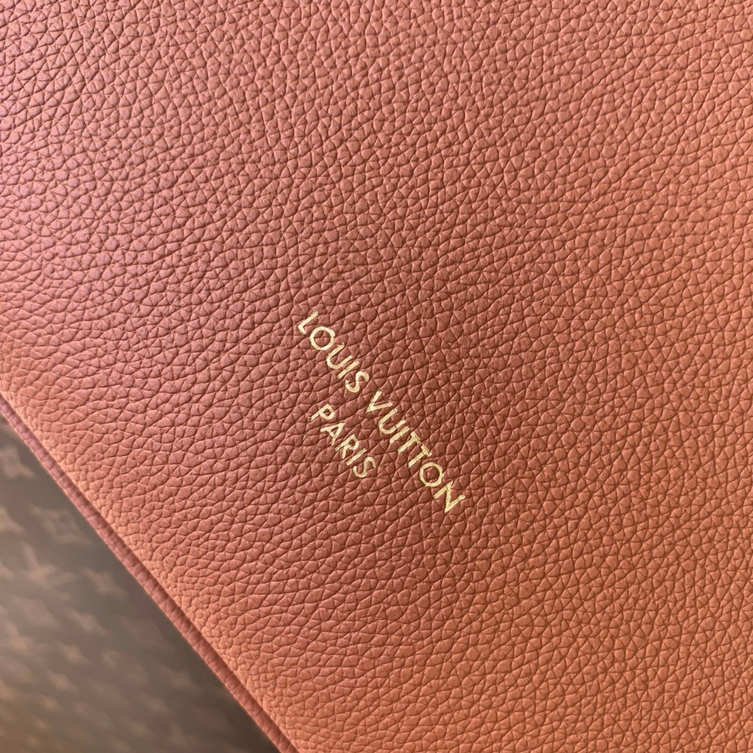 LV 2025 Low Key Duffle Tote Bag 43 Cognac Brown Calfskin 347097