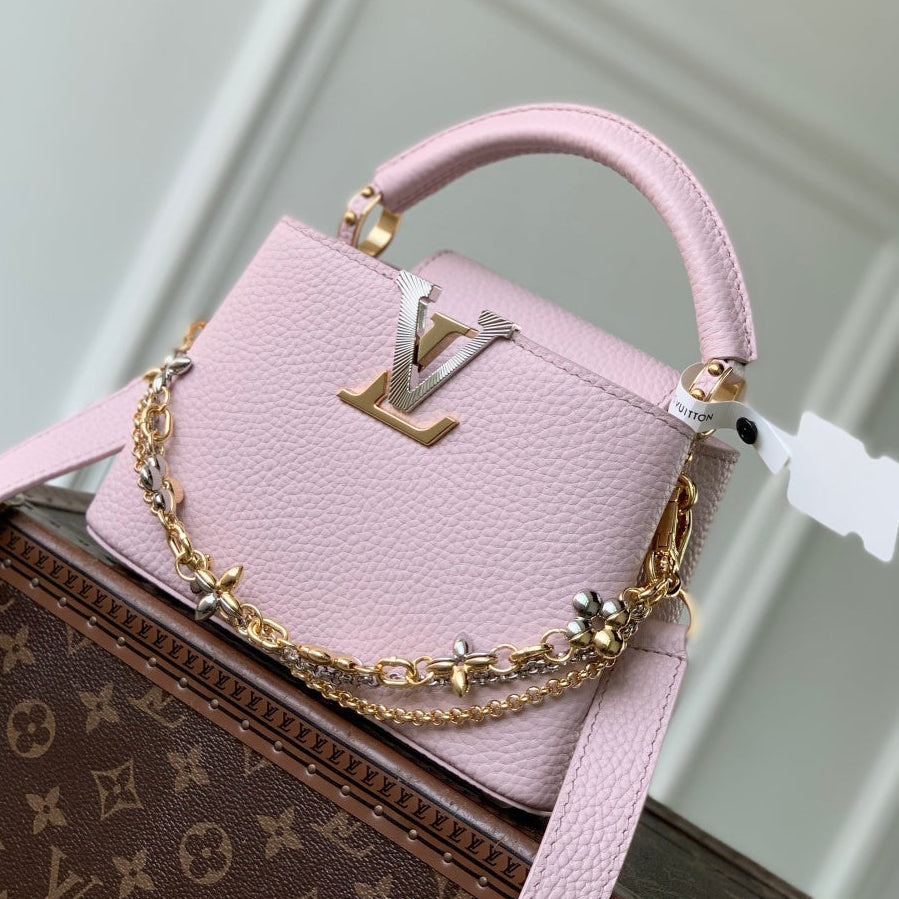 LV 2025 Capucines Bag Pink Taurillon Leather 347378