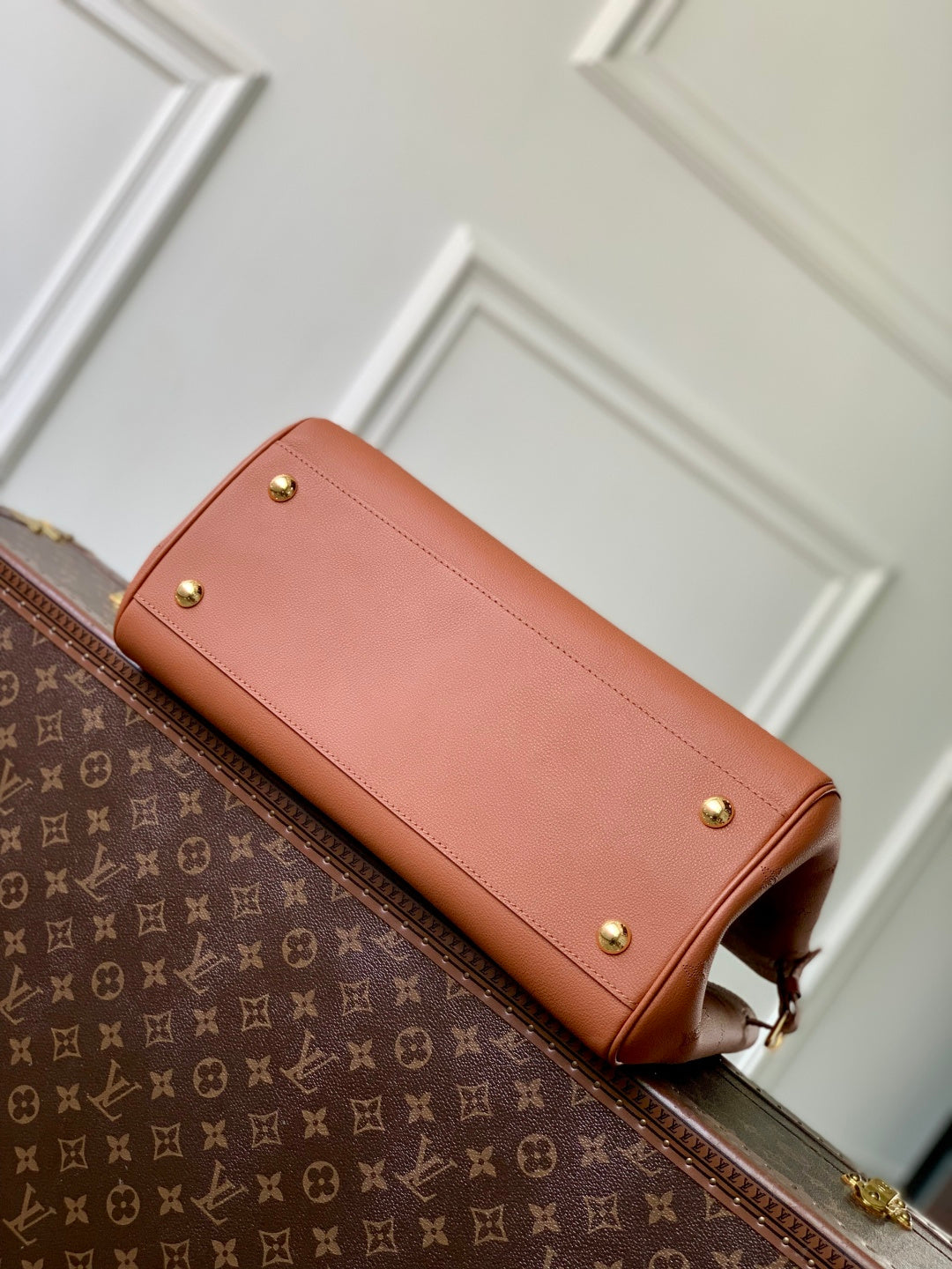 LV 2025 Vendome PM Bag 35cm Cognac Brown Calfskin 347425