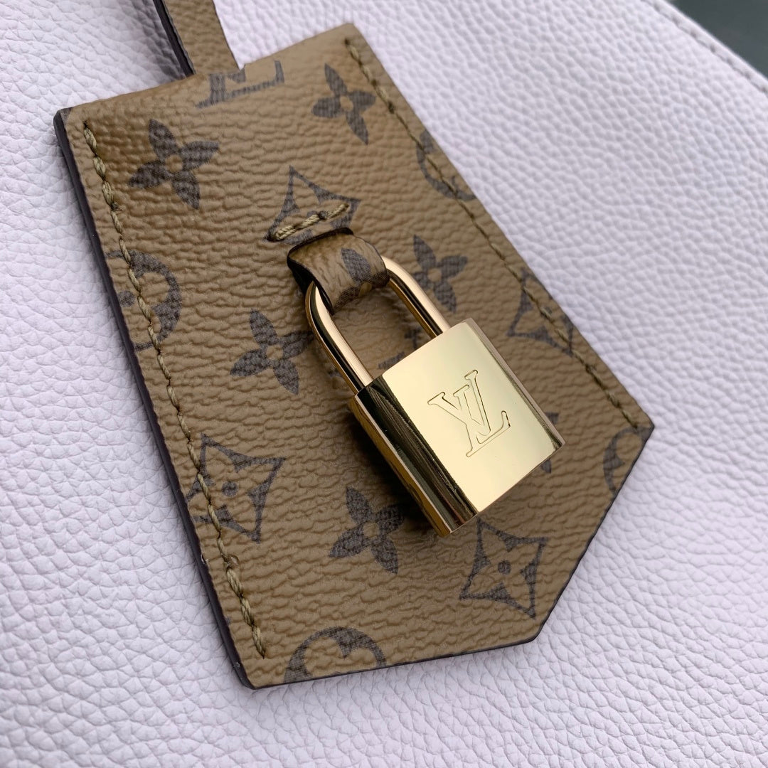 LV 2025 Express MM Bag 26cm Purple Taupe Calfskin 347428