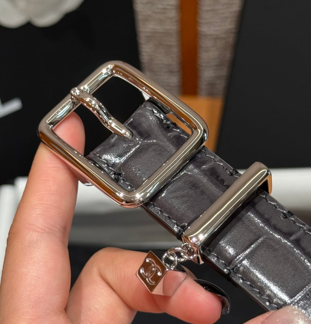 Chanel 2026 Statement Buckle Belt 25mm Calfskin