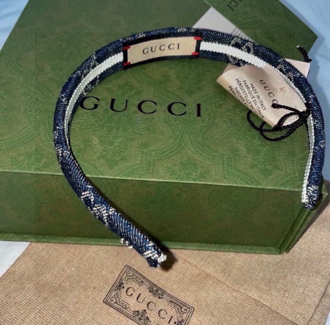 Gucci GG Blue Denim Headband