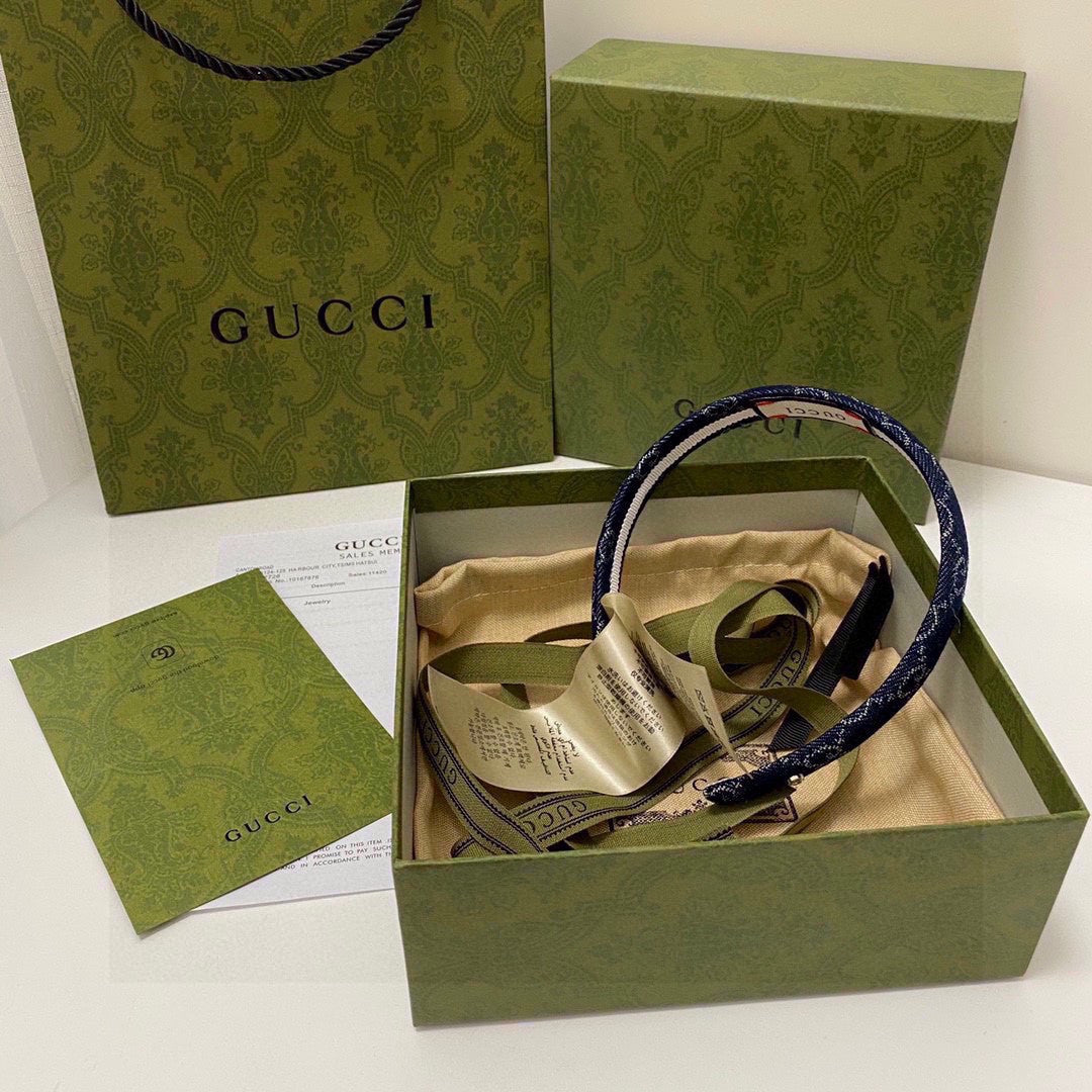 Gucci GG Blue Denim Headband