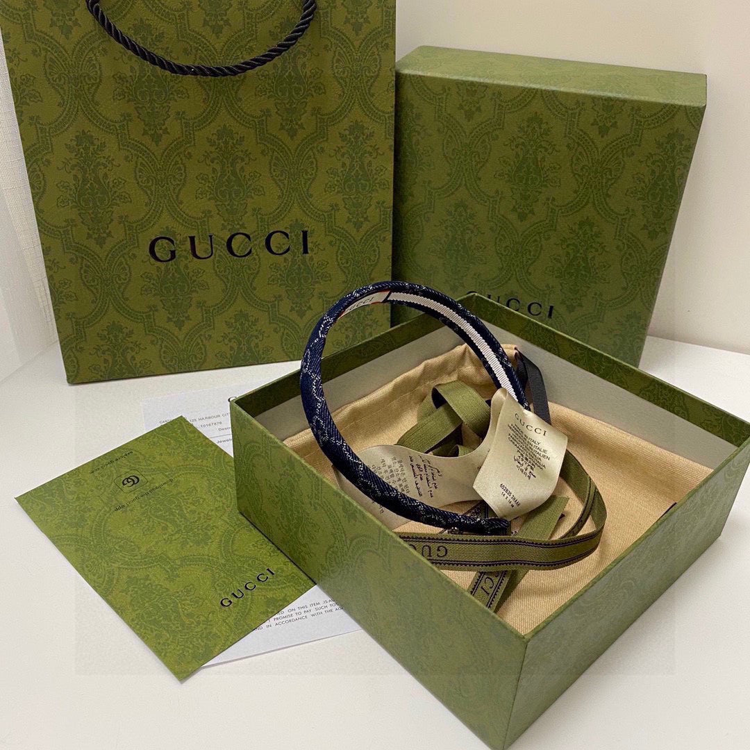 Gucci GG Blue Denim Headband