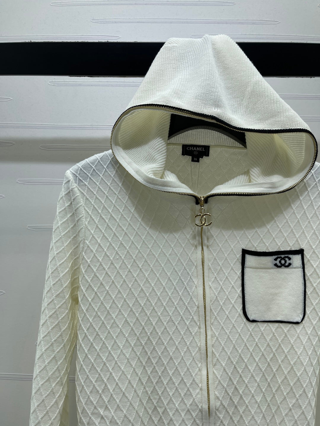 Chanel 2026 Hooded Knit Cardigan Wool 790127