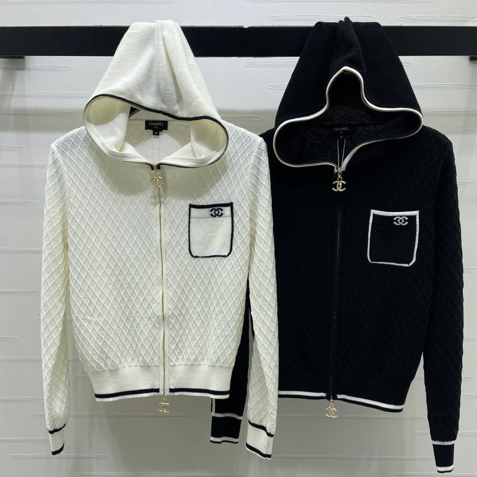 Chanel 2026 Hooded Knit Cardigan Wool 790127