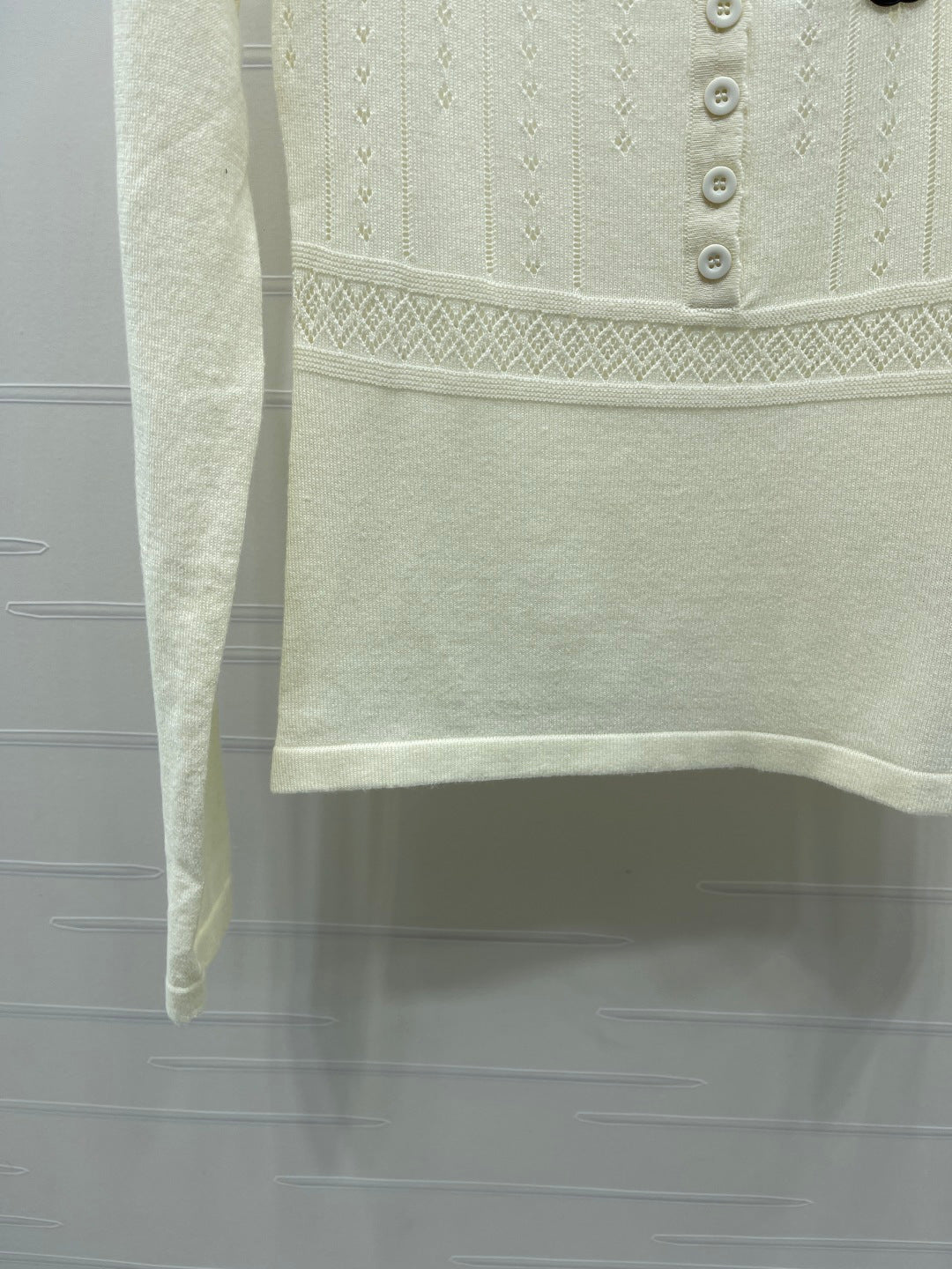 Chanel 2026 Square Knit Long-sleeved Top Wool 292169