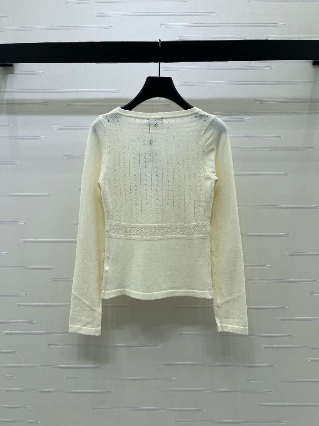 Chanel 2026 Square Knit Long-sleeved Top Wool 292169
