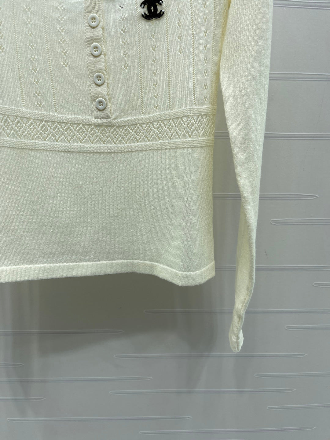 Chanel 2026 Square Knit Long-sleeved Top Wool 292169