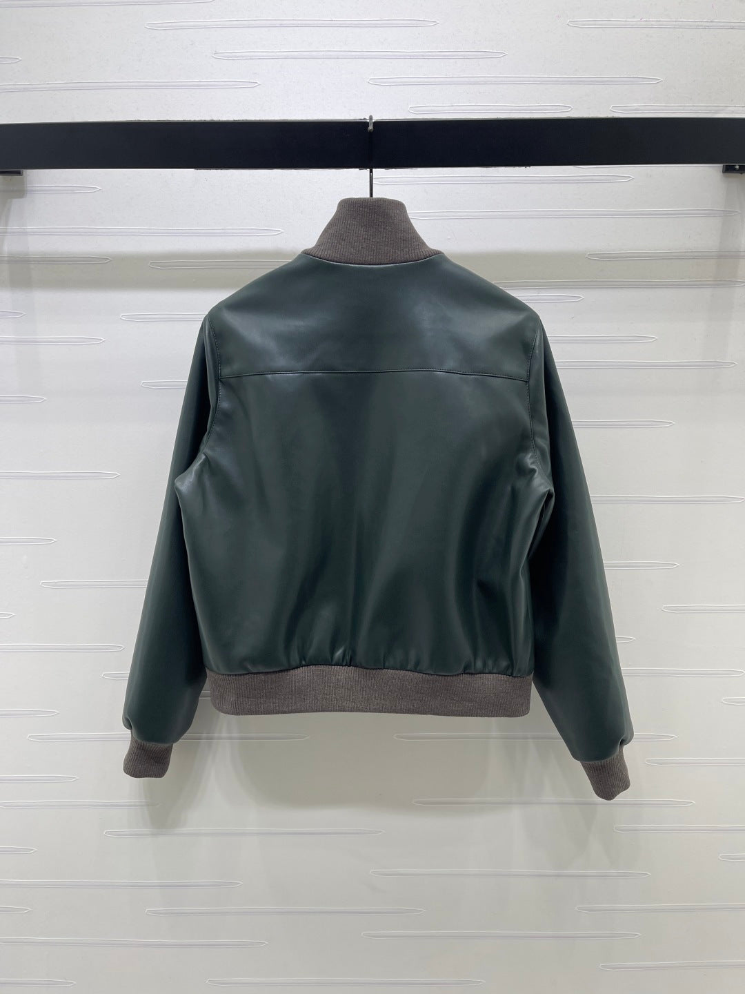 Miumiu 2026 Jacket Moss Green Faux Leather 425614