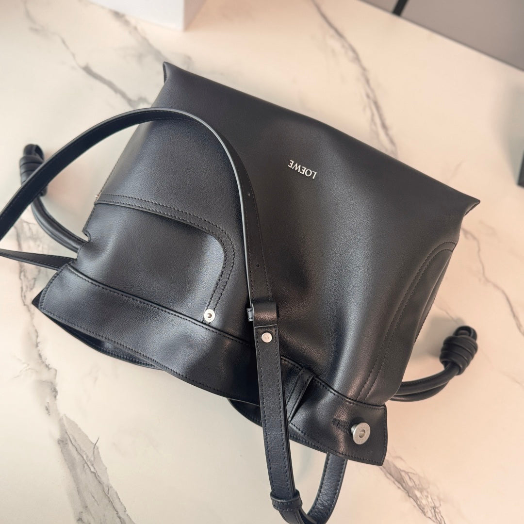 Loewe Flamenco Clutch Bag Black Calfskin 280523