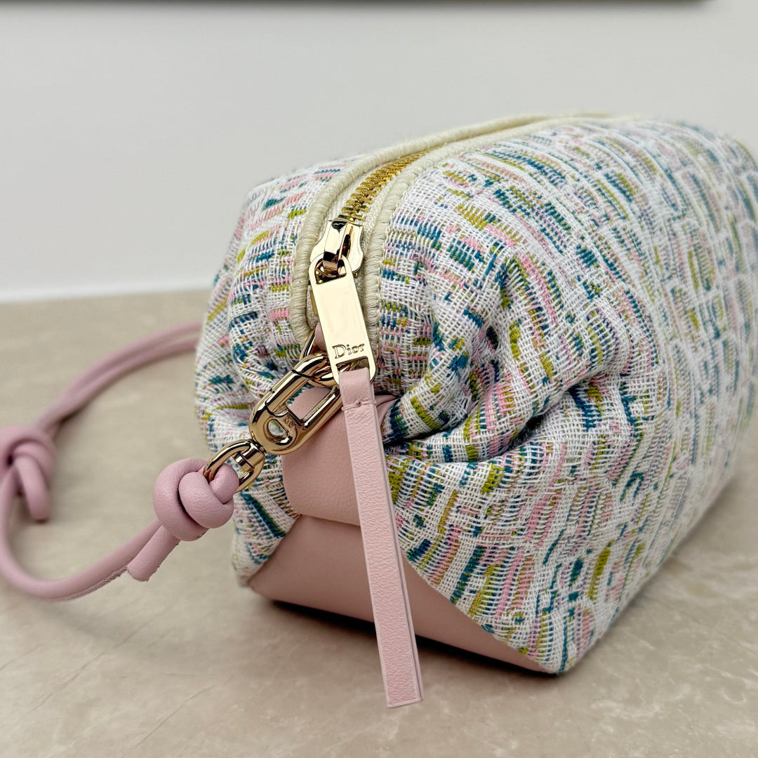 Dior 2026 Bow Pouch Bag 20cm Canvas