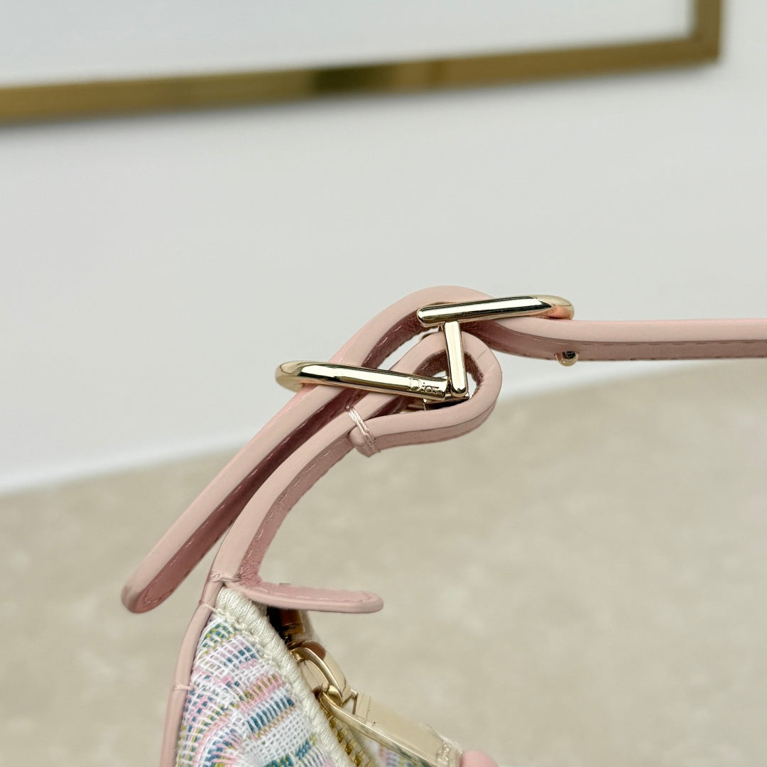 Dior 2026 Nomad Pouch 22cm Pink Mix Colors Canvas 402510