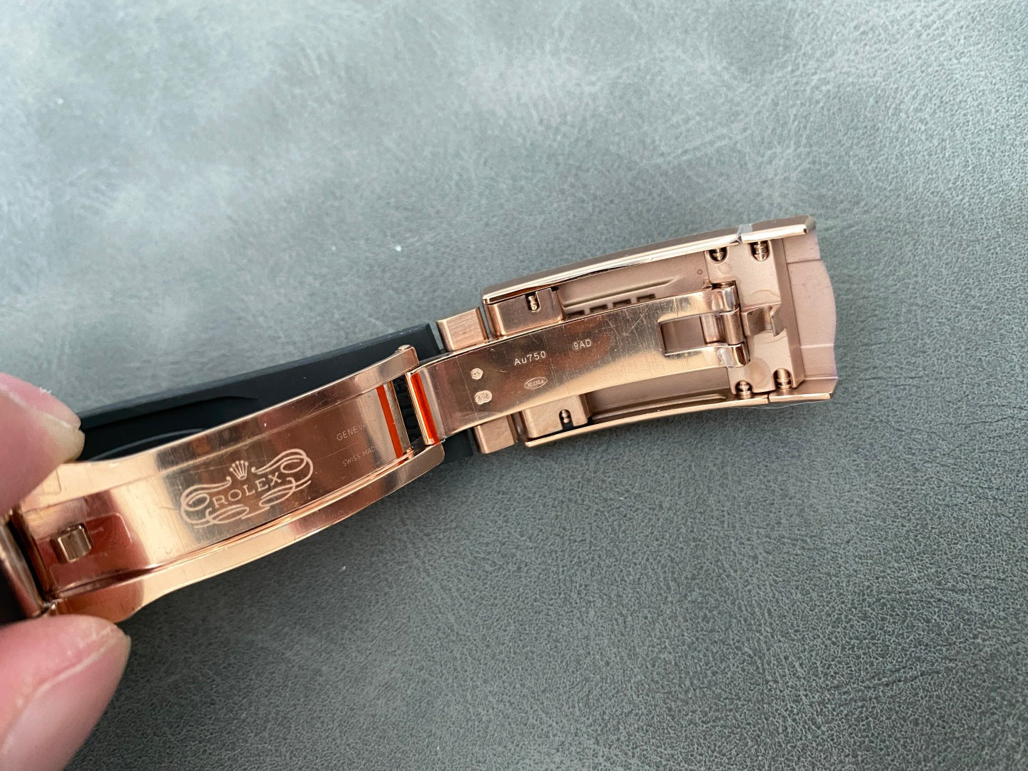 Rolex Sky-Dweller 42mm Rose Gold Case White Dial Rubber Strap