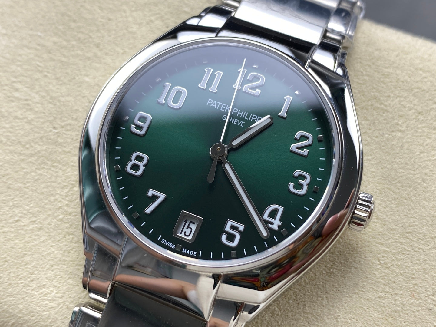 PATEK Twenty-Four 36mm Silver Dark Green Dial