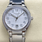 PATEK Twenty-Four 36mm Silver White Diamond