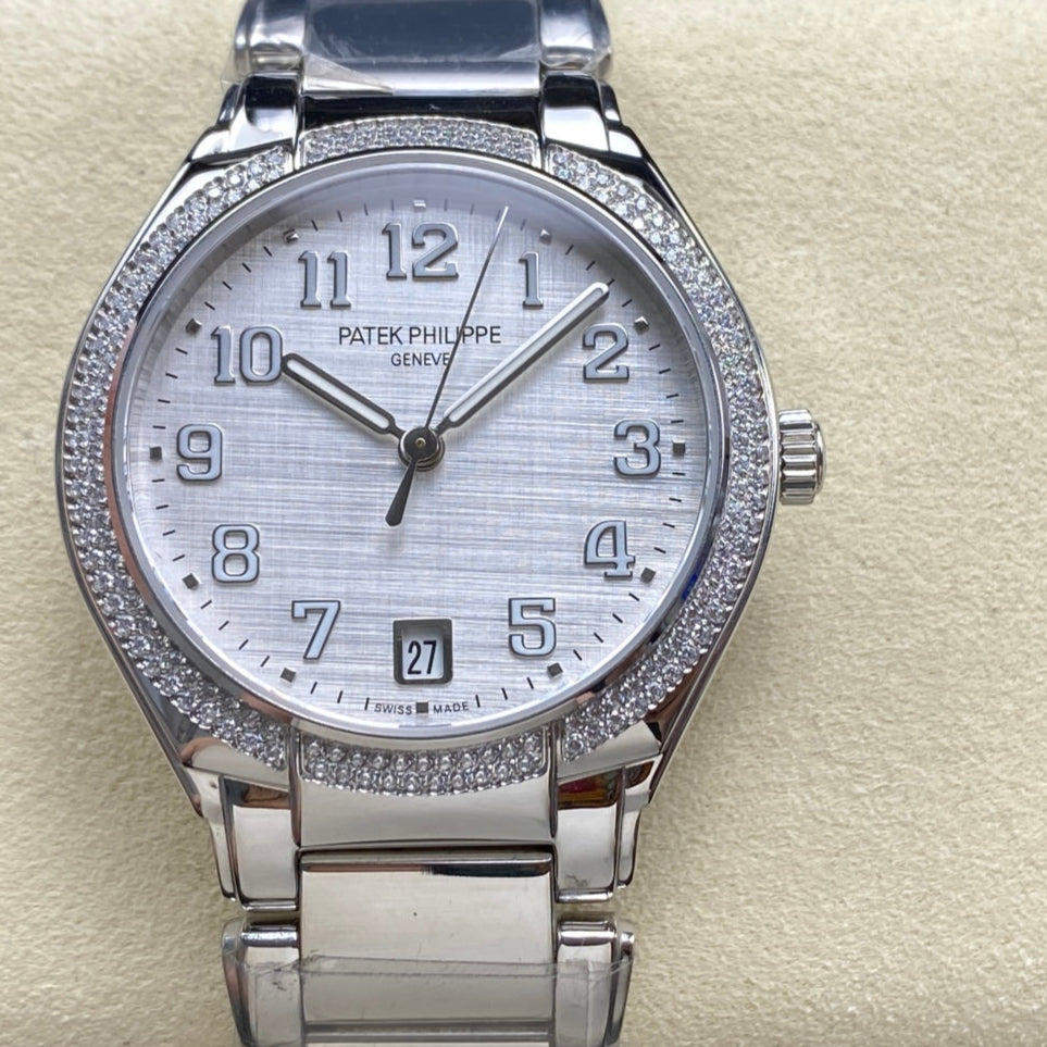 PATEK Twenty-Four 36mm Silver White Diamond