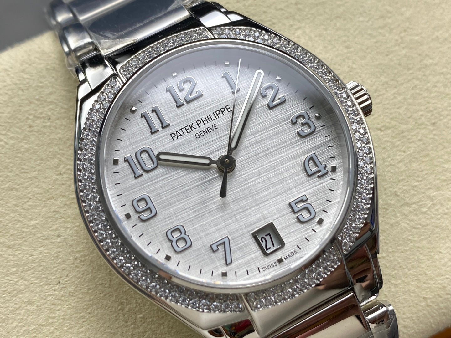 PATEK Twenty-Four 36mm Silver White Diamond