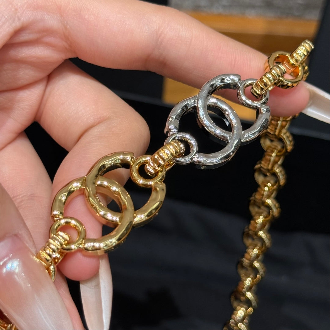 Chanel 2026 Two-Tone Gold Silver Chain Link Belt 209970