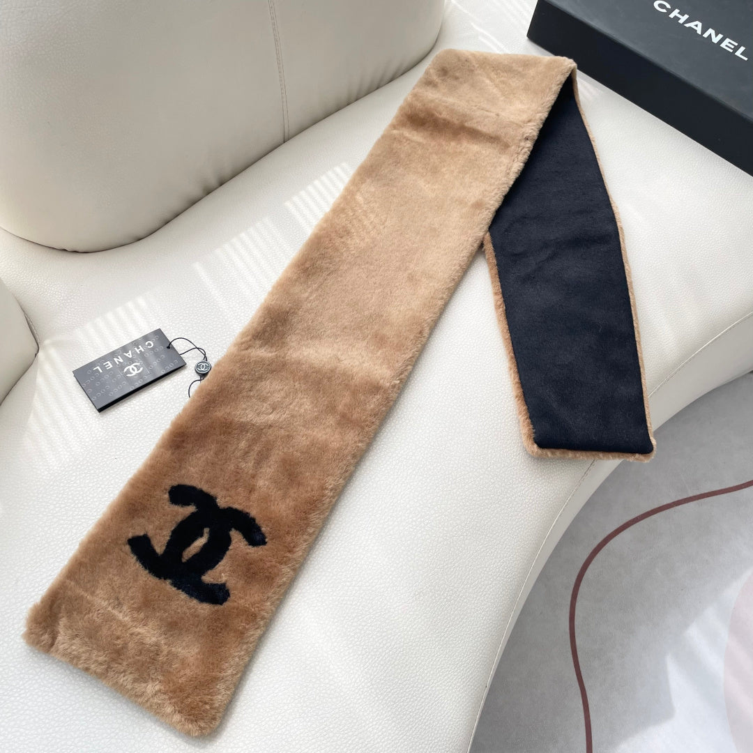 CC 25 Scarf 170cm Brown Black Fleece 968490