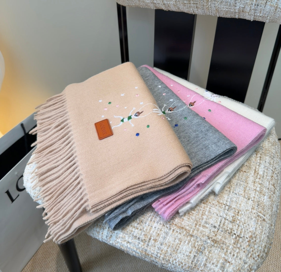 Loewe Scarf 180CM Dark Beige Cashmere 959264