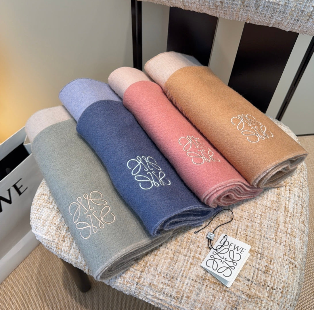 Loewe Scarf 180CM Blue Wool-blend 100130