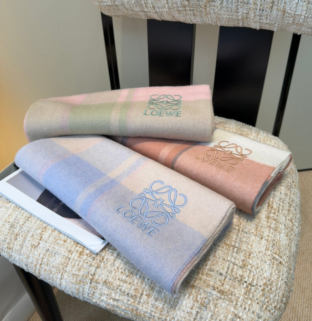 Loewe Scarf 180CM Baby Blue Cashmere 969486