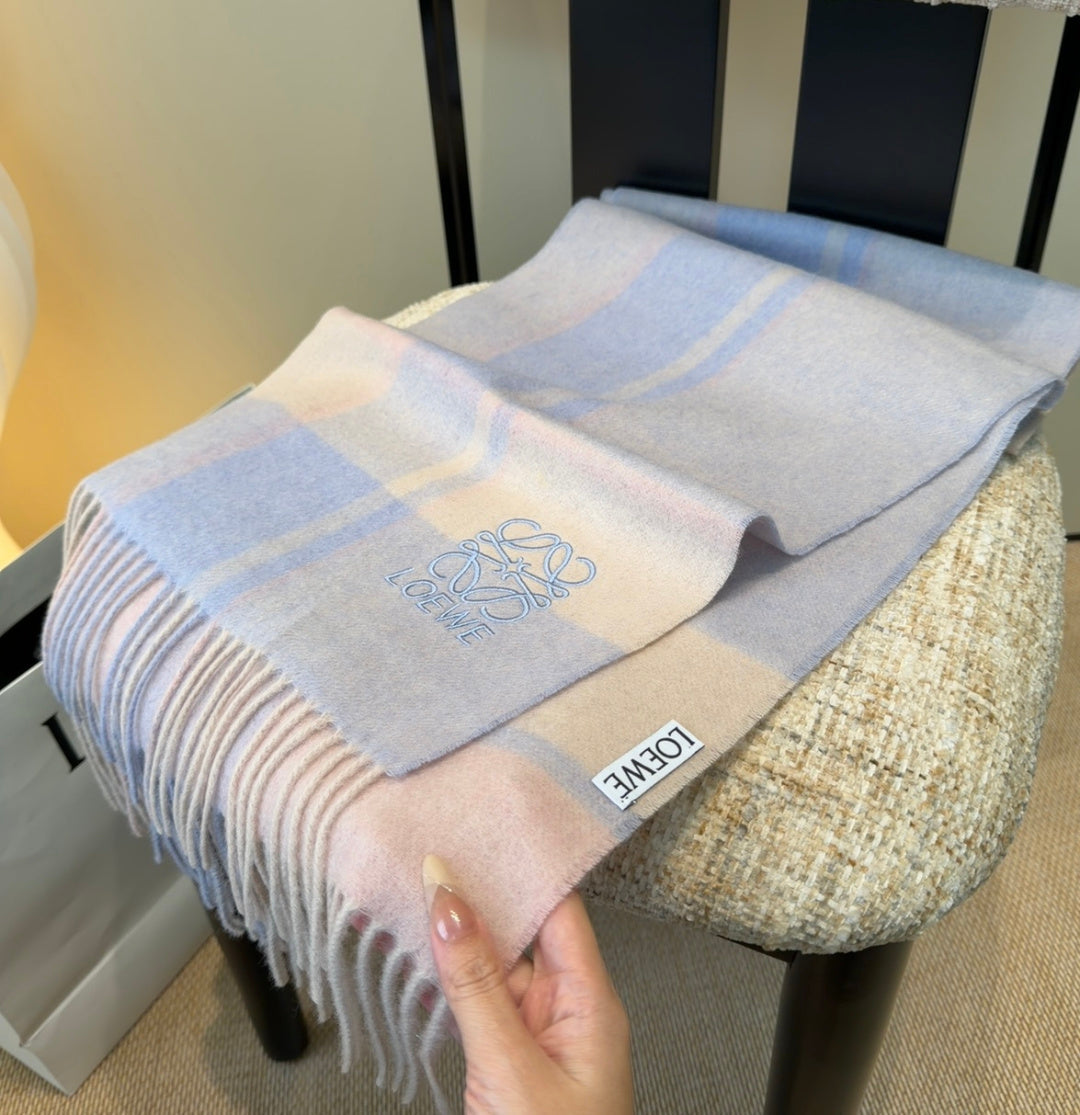 Loewe Scarf 180CM Baby Blue Cashmere 969486