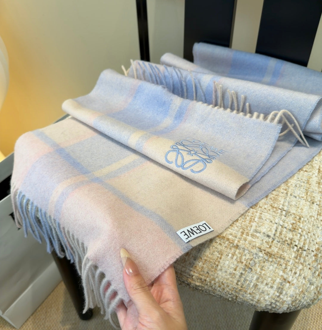 Loewe Scarf 180CM Baby Blue Cashmere 969486