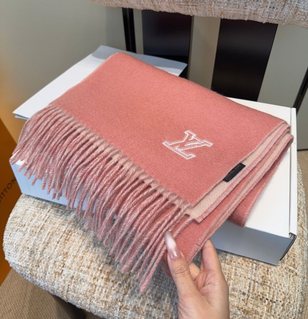 LV Scarf 180cm Pastel Pink Cashmere 973407